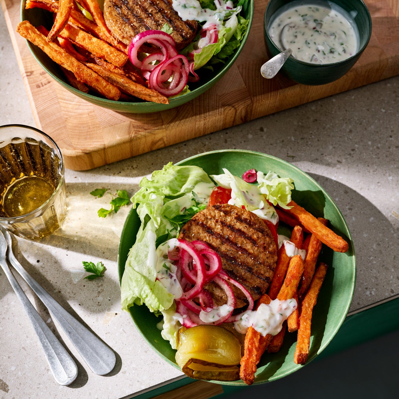 Quick Vegan Burger Bowl Quick Vegan Burger Bowl