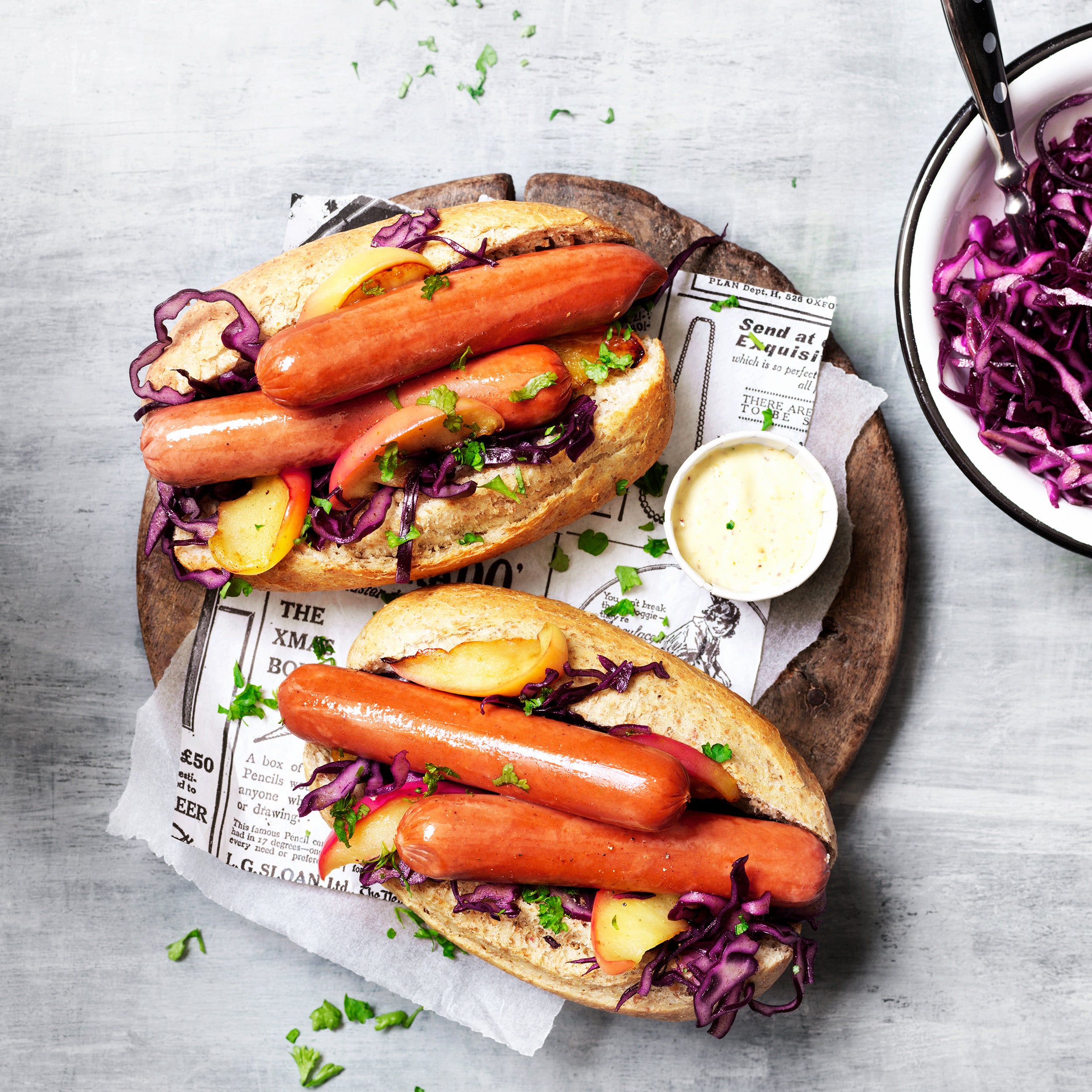 Soy sausages gourmet hot dogs