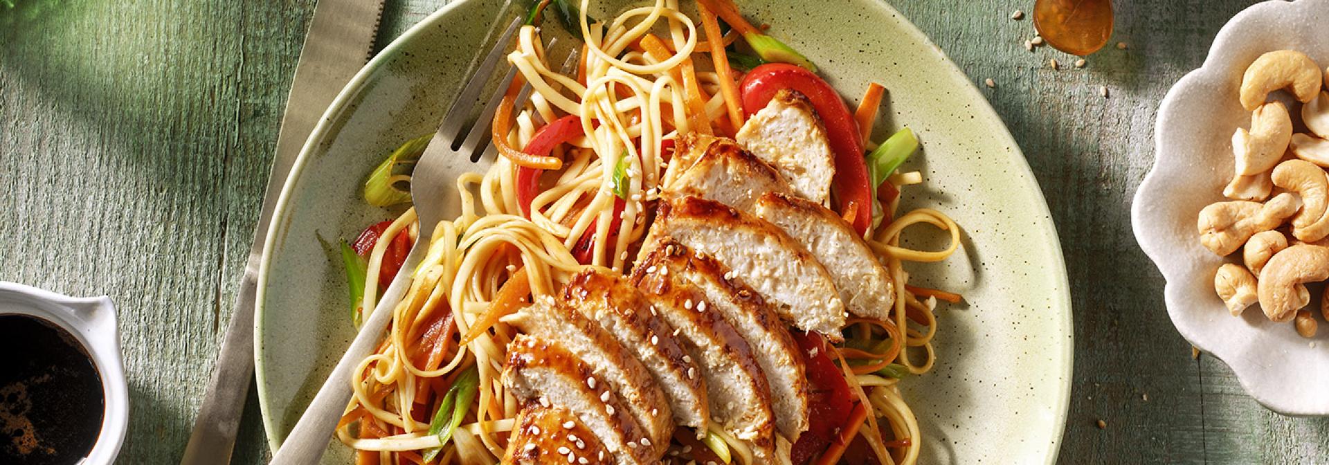 Vegan sticky marinated Chicken-Style Breast