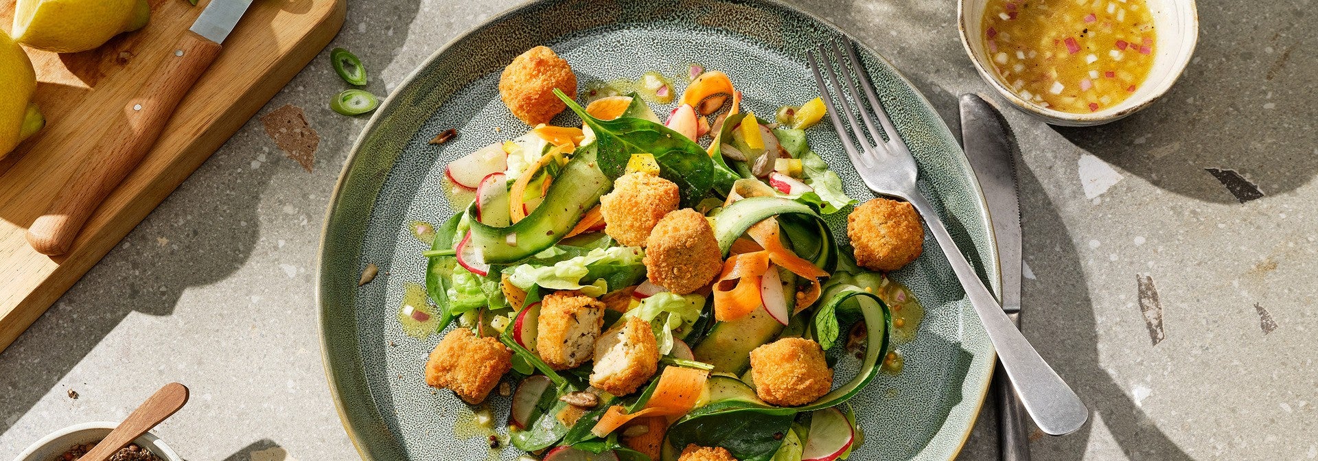 Crunchy Tofu spring salad