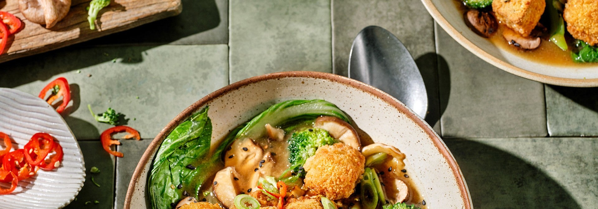 Miso soup with Crunchy Tofu