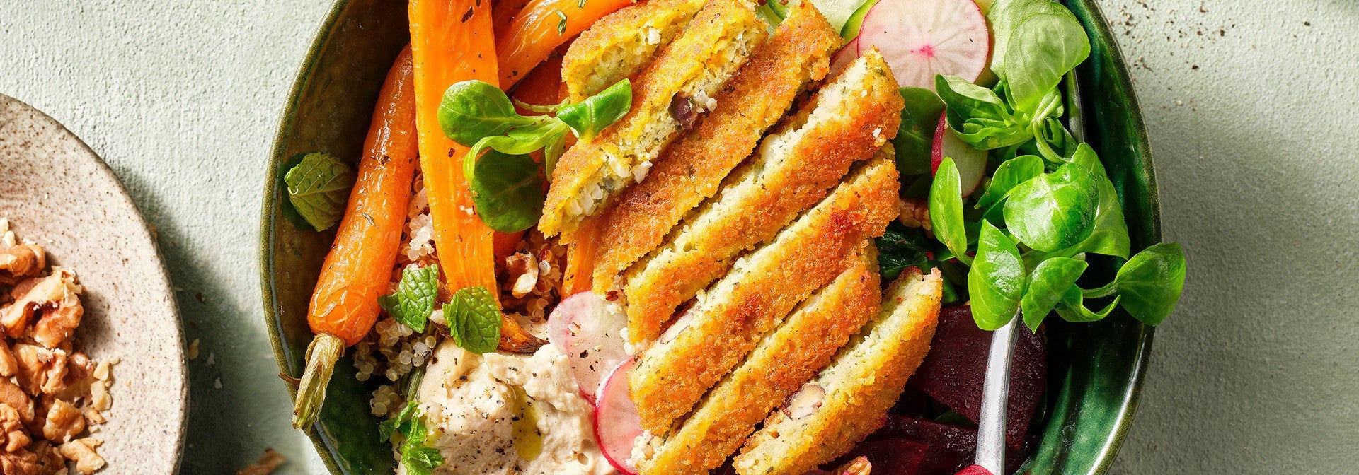 Crispy Cauliflower Schnitzel Bowl