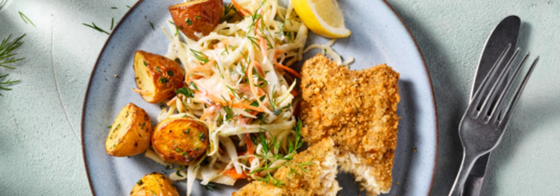 Marine-style and coleslaw