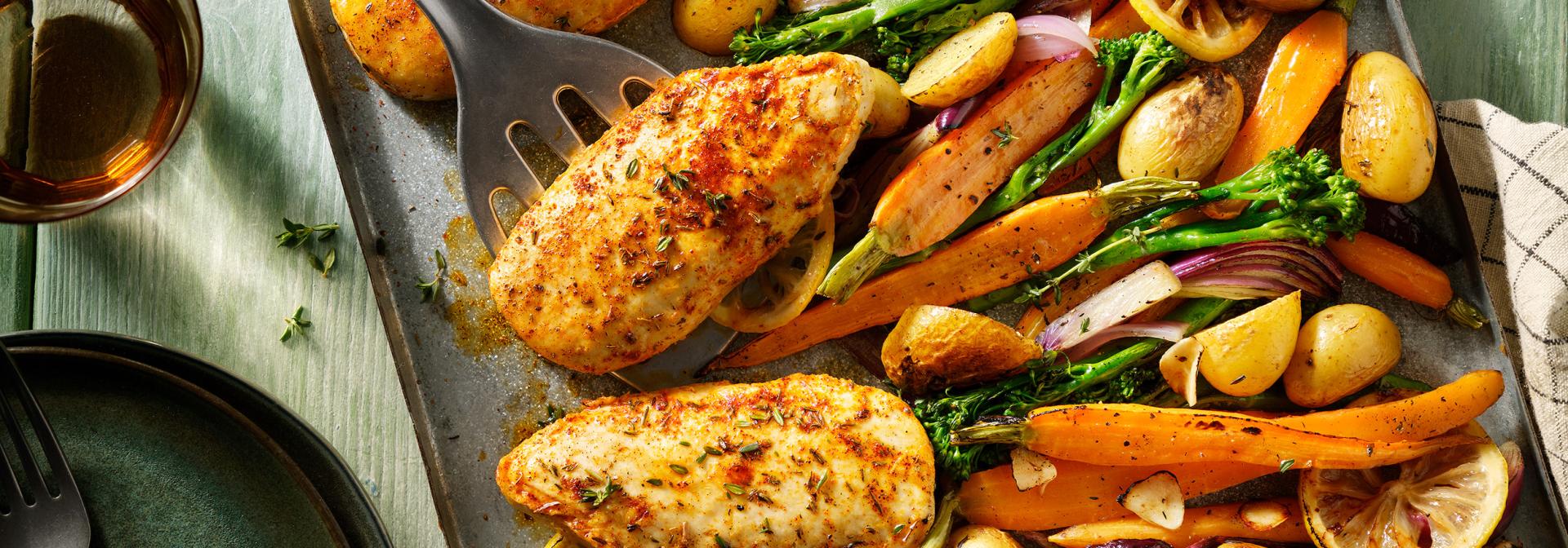 Sensational Chicken-Style Breasts Traybake