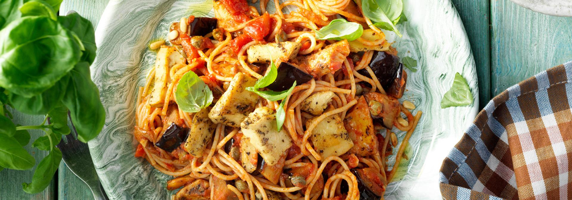 Mediterranean No Waste Pasta a la Norma