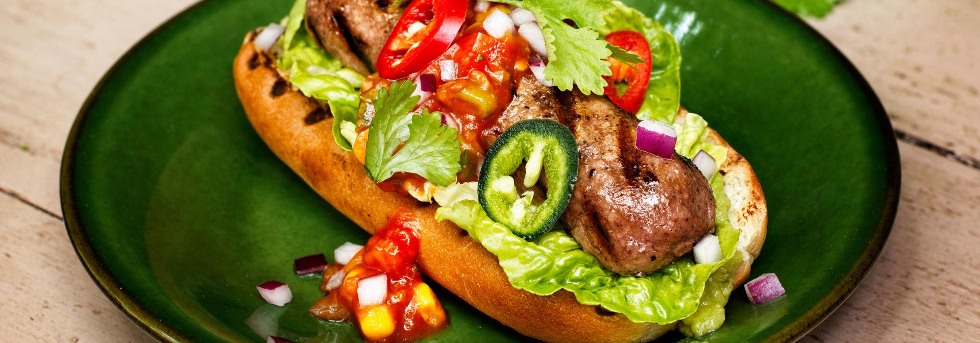 Spicy-tarian Hot Dog