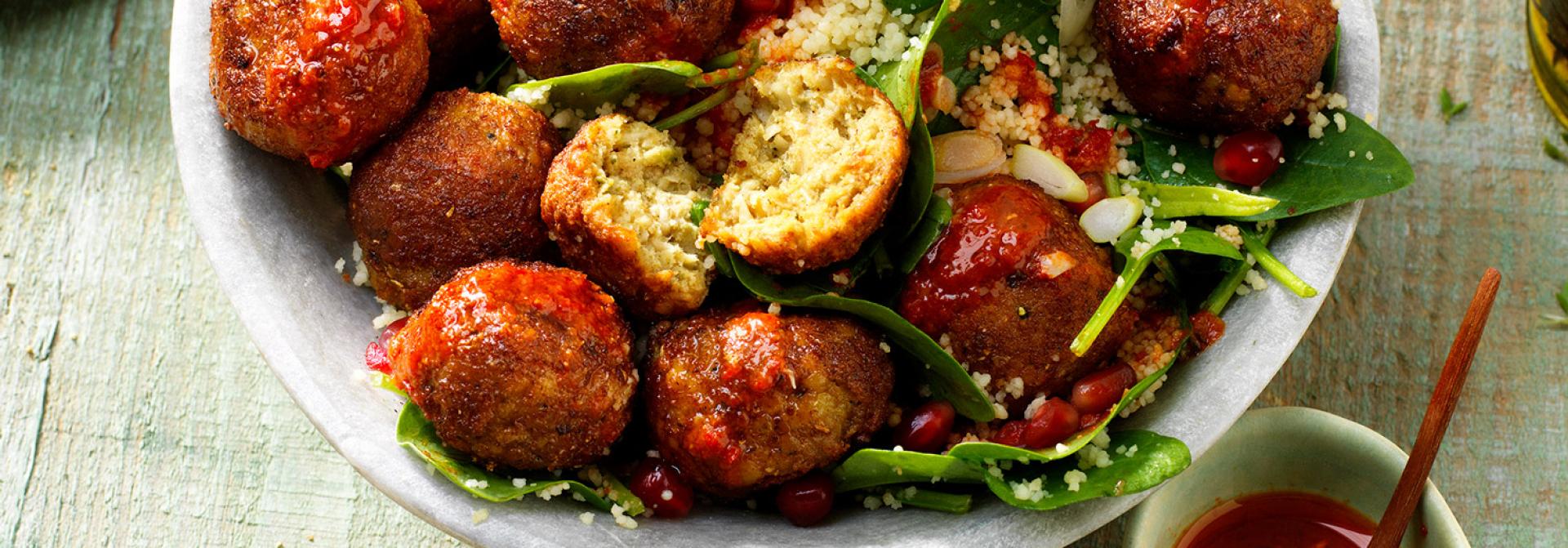 Quinoa Salad with Falafel
