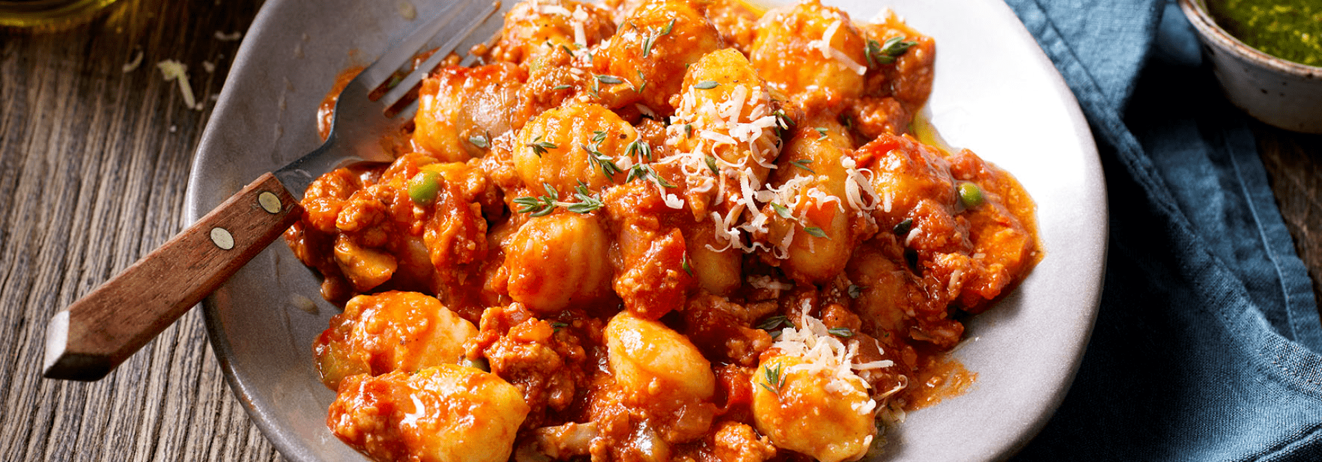 Gnocci with sensational mince