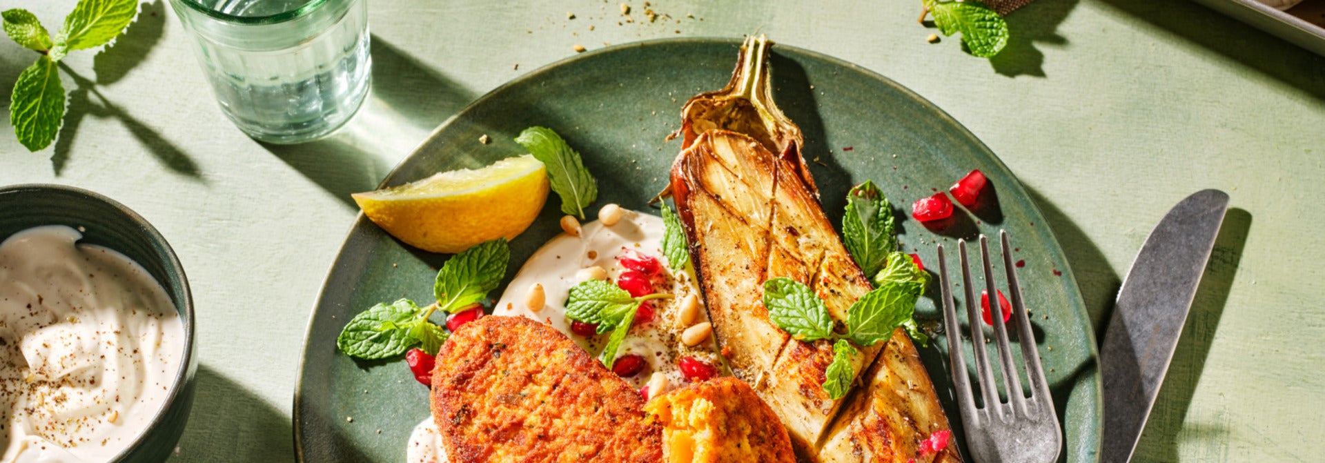 Pumpkin Burger with Eggplant