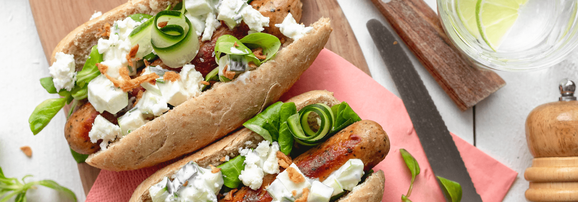 Hot dog with homemade green apple salsa