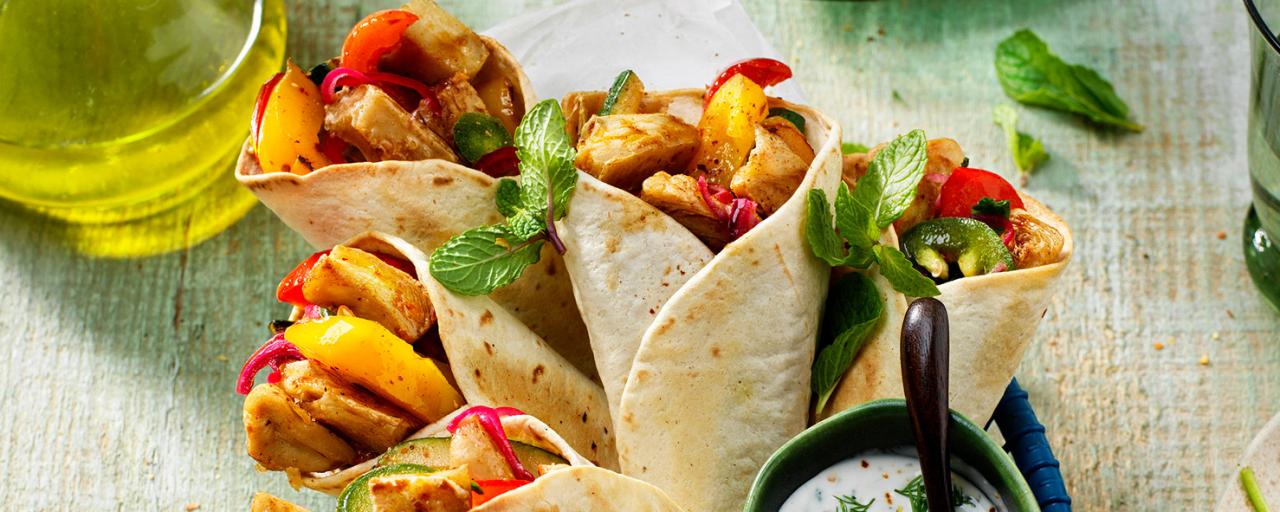 Mini Wraps with Vegan Filet Pieces