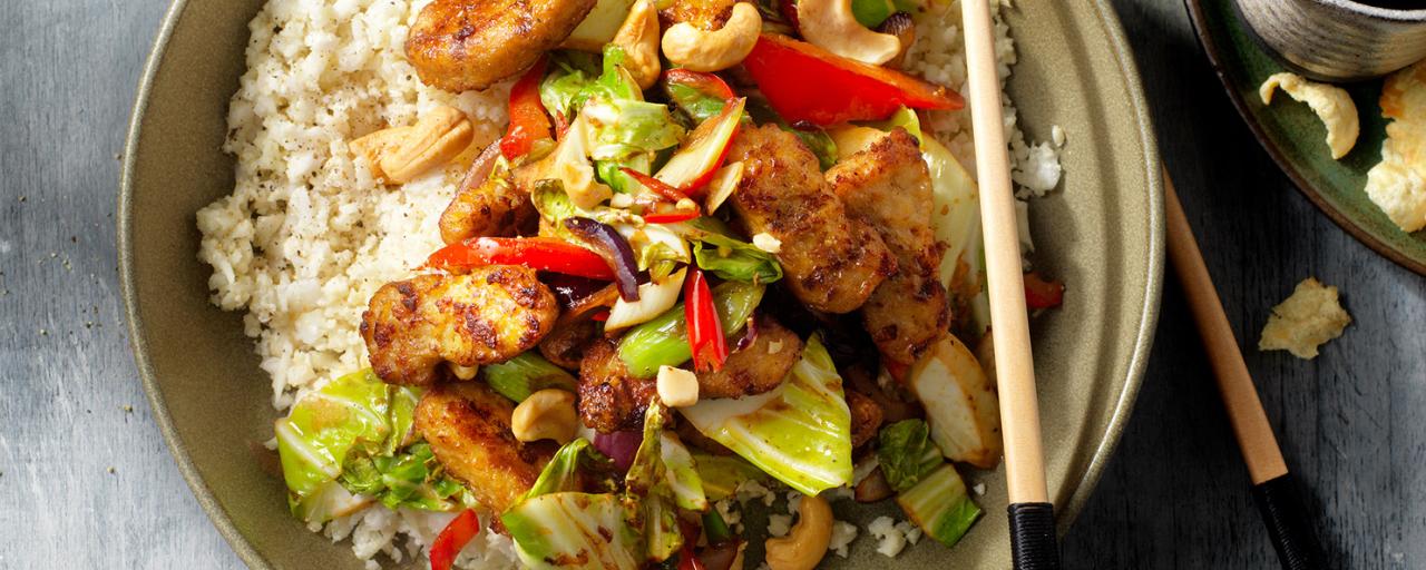 No waste cauliflower rice