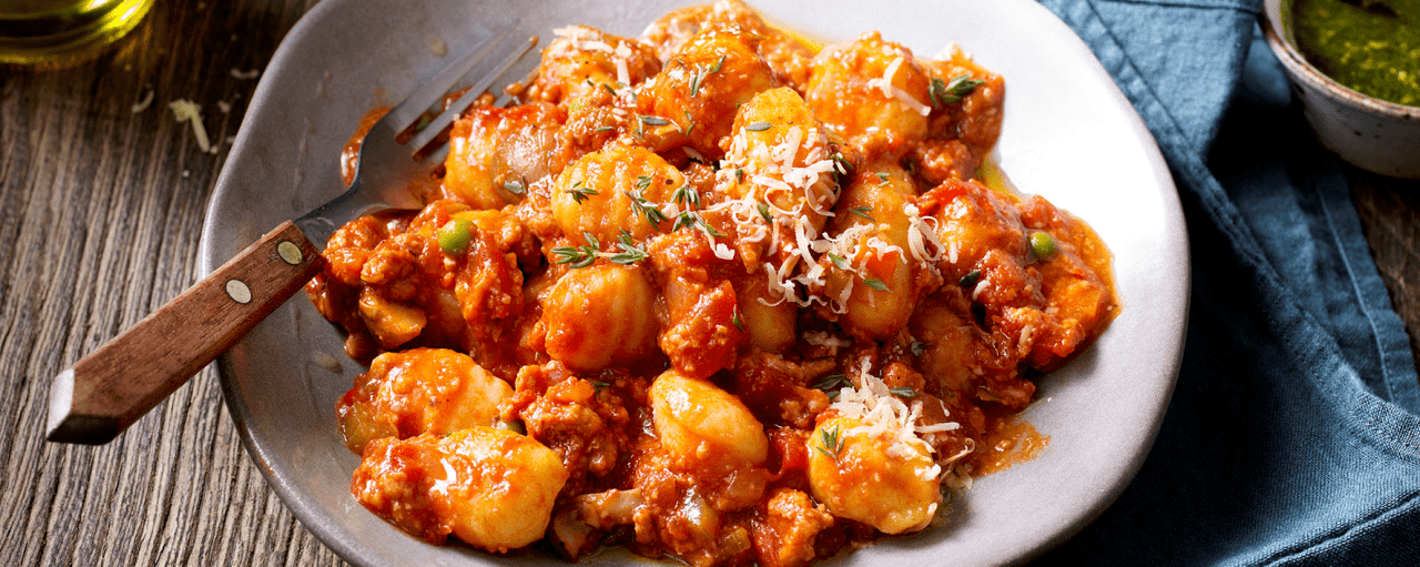 Gnocci with sensational mince