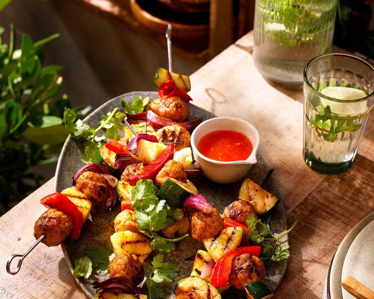 BBQ Mixed Vegetables Balls Skewers