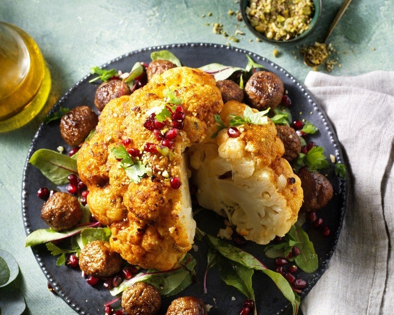 Roasted Cauliflower with Falafel