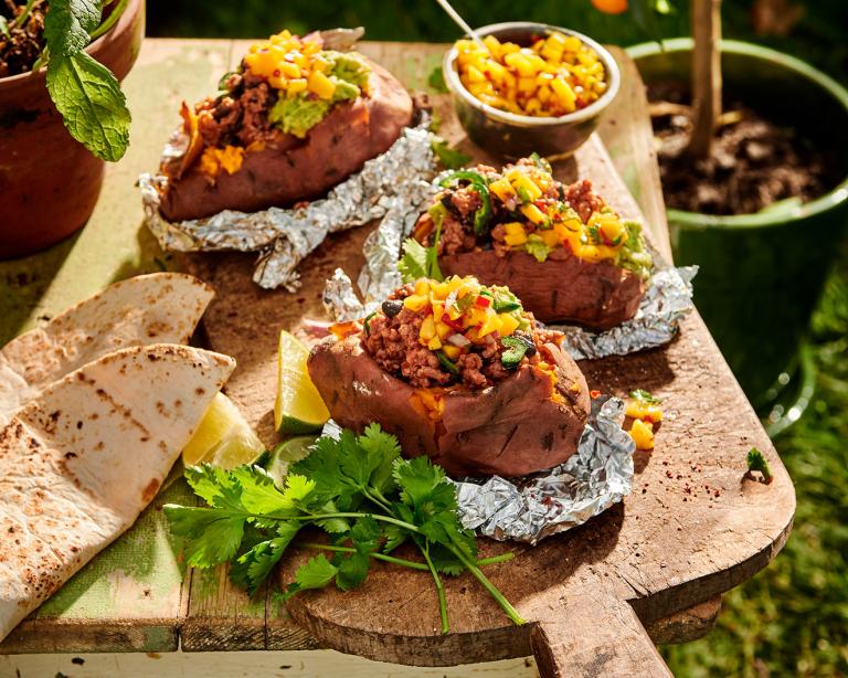 Mexican Style Stuffed Sweet Potatoes