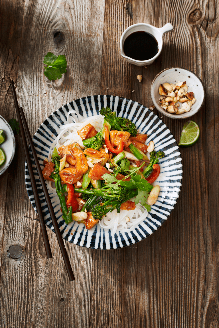 Garden Gourmet Sensational Marinated Pieces Asian Style used in a recipe SIMPLE AND FAST SWEET CHILI ASIAN PIECES STIRFRY