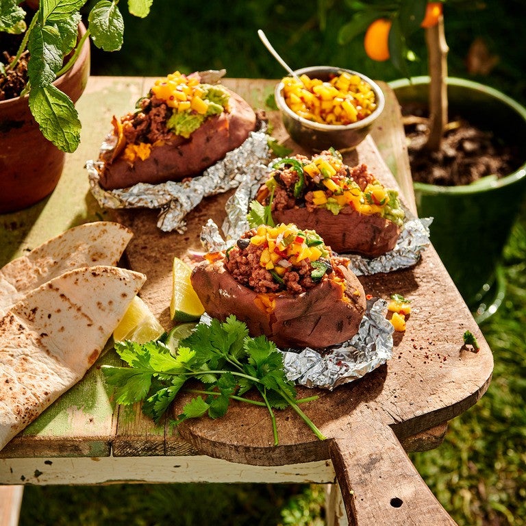 Mexican Style Stuffed Sweet Potatoes