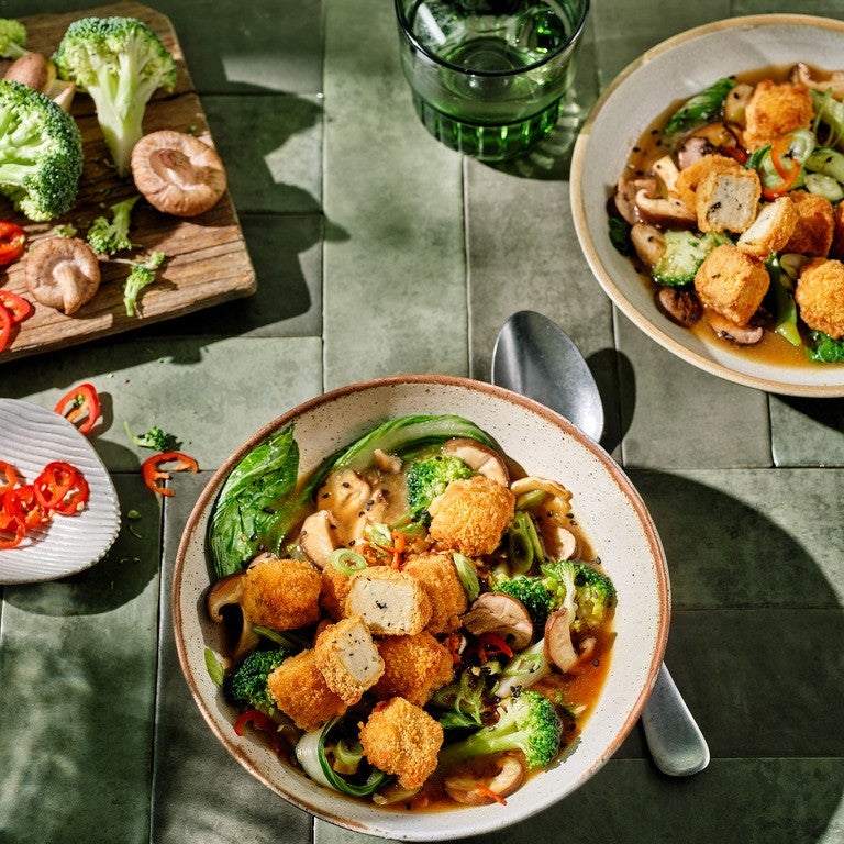 Miso soup with Crunchy Tofu