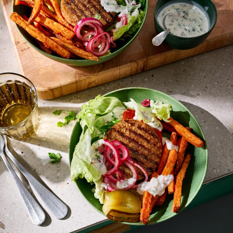 Quick Vegan Burger Bowl