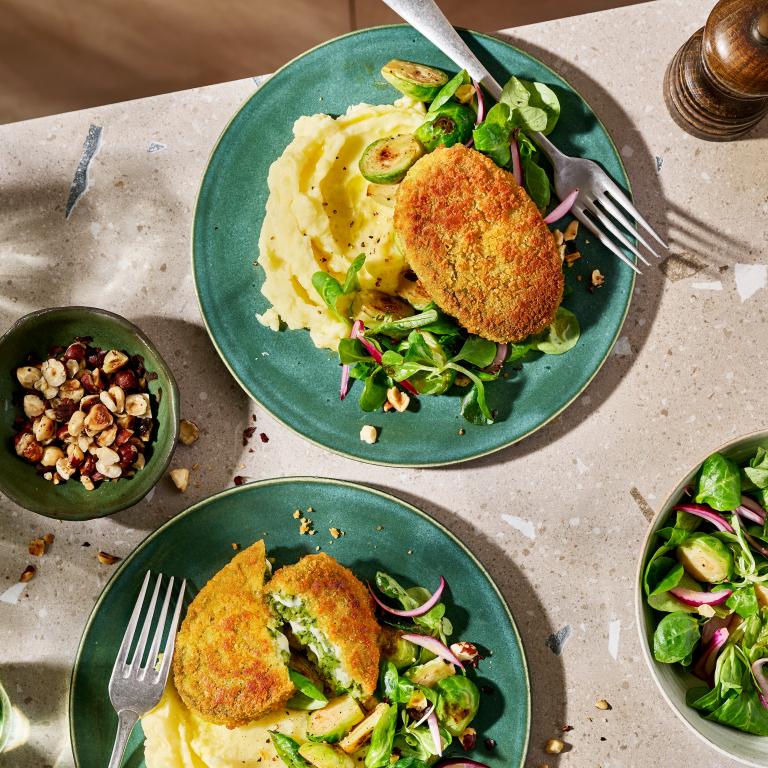 spinach cheese with potatoes