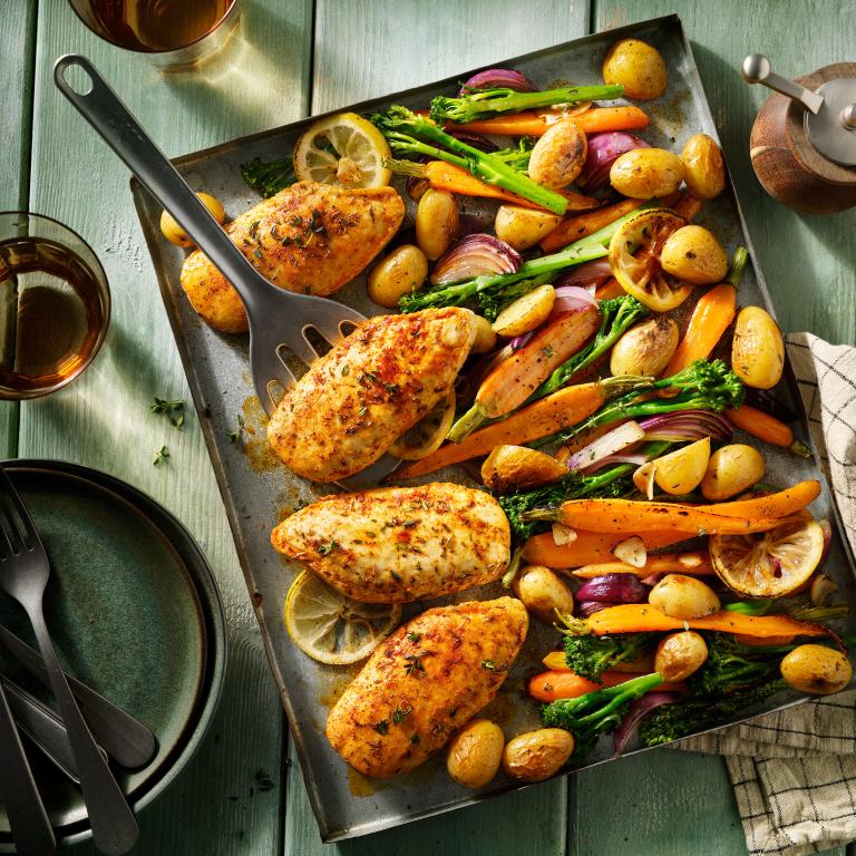 Sensational Chicken-Style Breasts Traybake