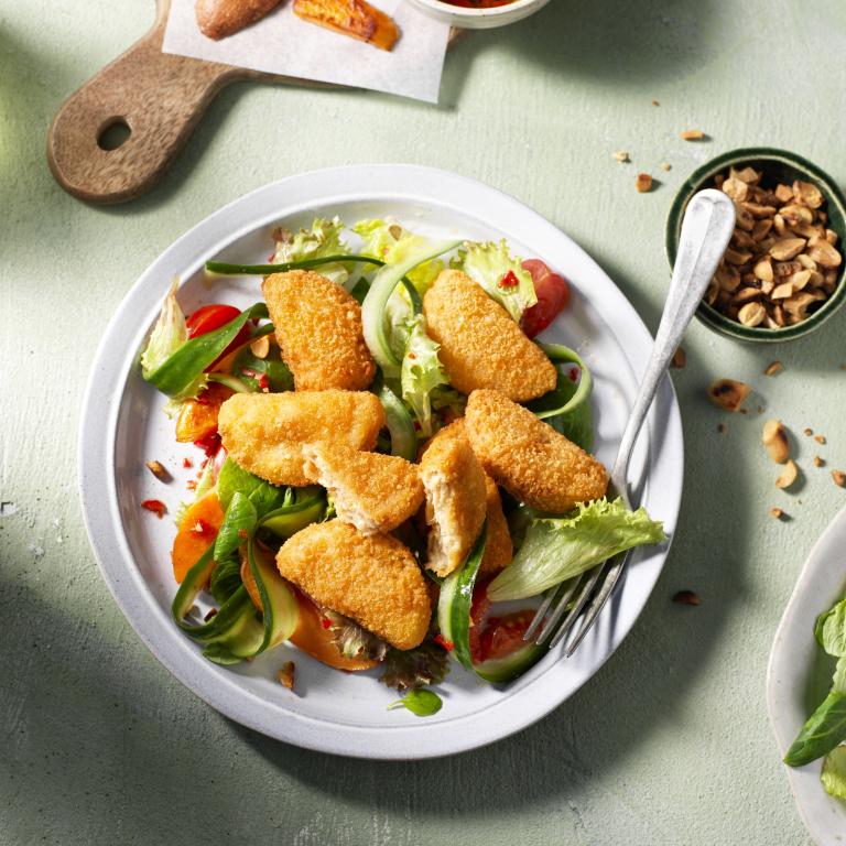 Crunchy Nugget Salad with Roasted Sweet Potato Crunchy Nugget Salad with Roasted Sweet Potato