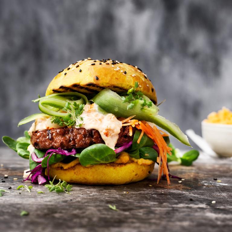 Orange With A Bite Sensational Burger