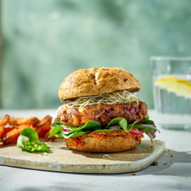 Vegan Smokey Sweet Potato Burger