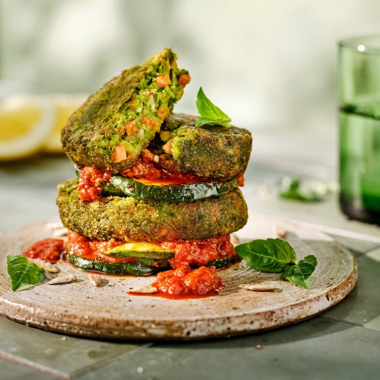 Spinach Mini Burger Tower