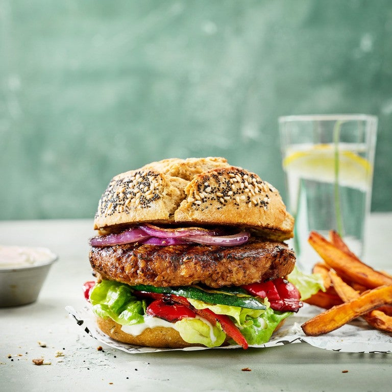 Grilled Veggies BBQ Burger