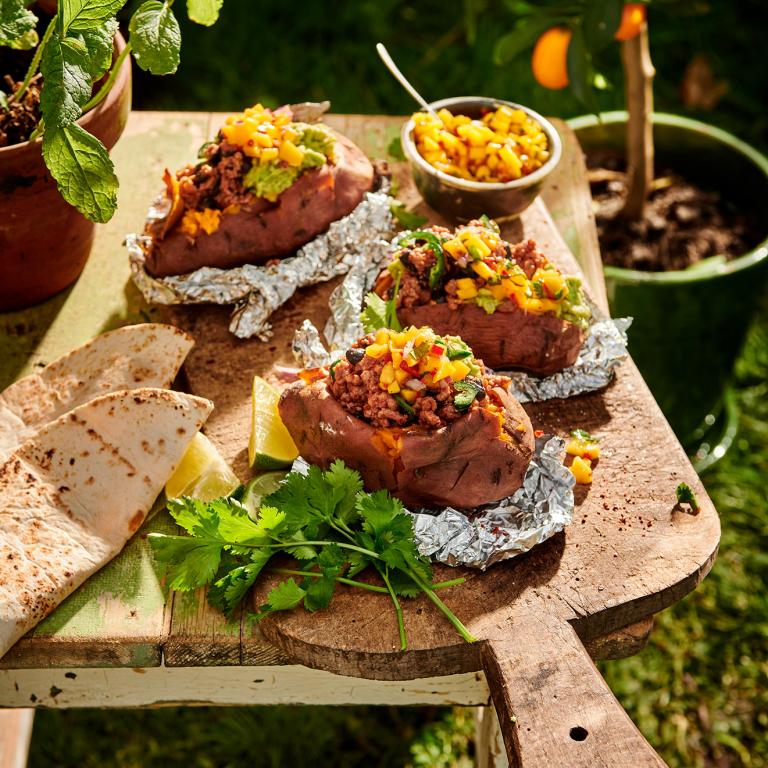 Mexican Style Stuffed Sweet Potatoes